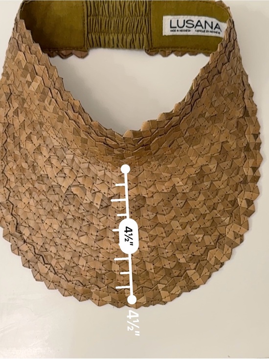 Lusana Baha Brown Palm Leaf Visor Hat Handmade Bali main image 8